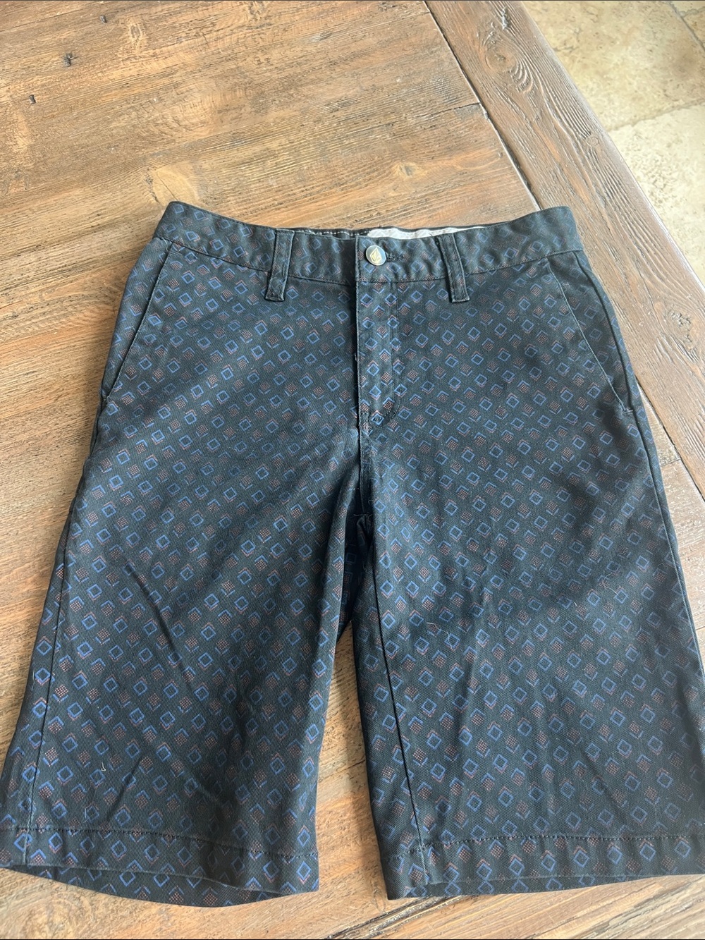 Volcom Black Geometric Print Cargo Shorts
